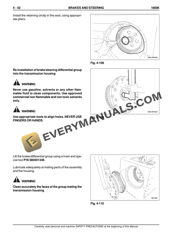 Case 1850K Tier 2 Crawler Dozer Workshop Manual 9-54241-4