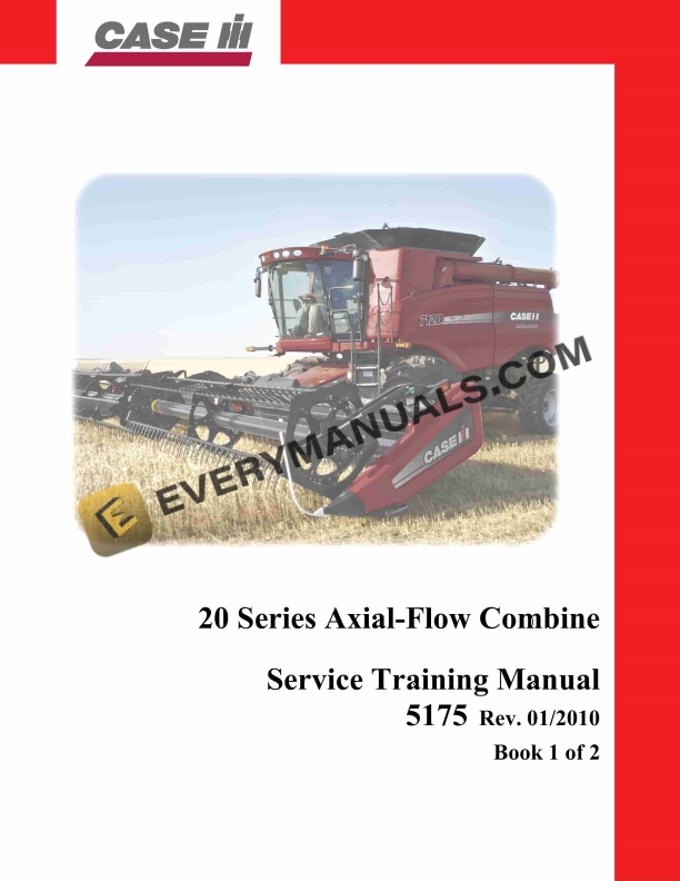 case 20 series axial flow combine service training manual 5175 1