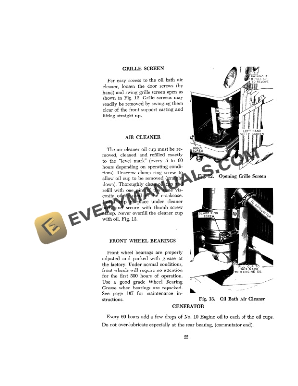 Case 200B Series Wheel Tractor Operator Manual 9-461-2