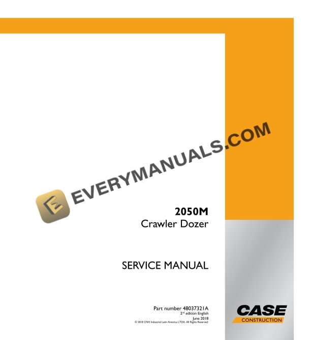 Case 2050M Crawler Dozer Service Manual 48037321A PDF