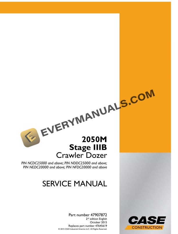 case 2050m stage iiib crawler dozer service manual 47907872 1