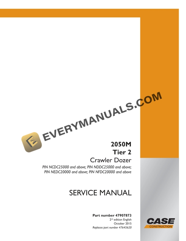 case 2050m tier 2 crawler dozer service manual 47907873 1