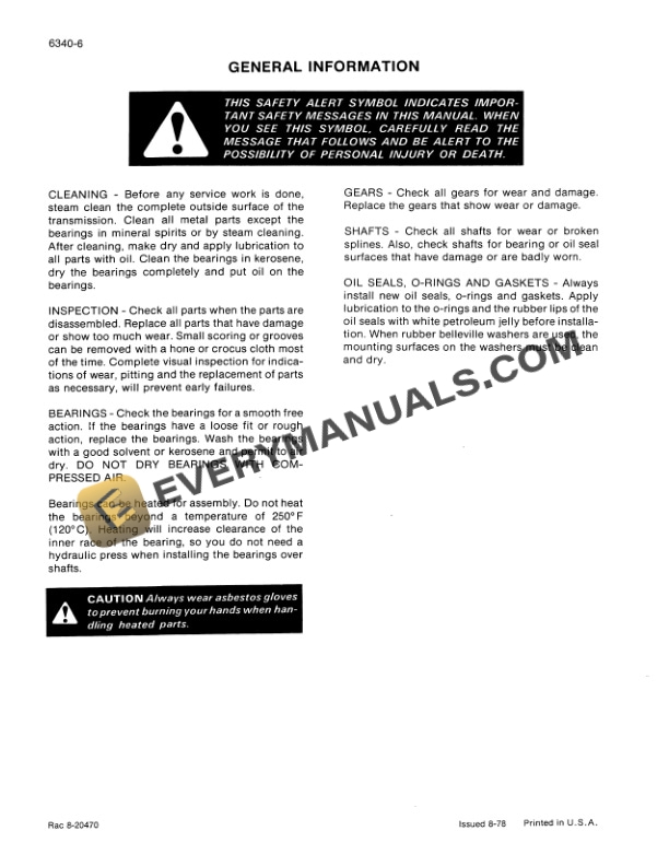 Case 2090, 2290 Tractor Service Manual 8-20012-4