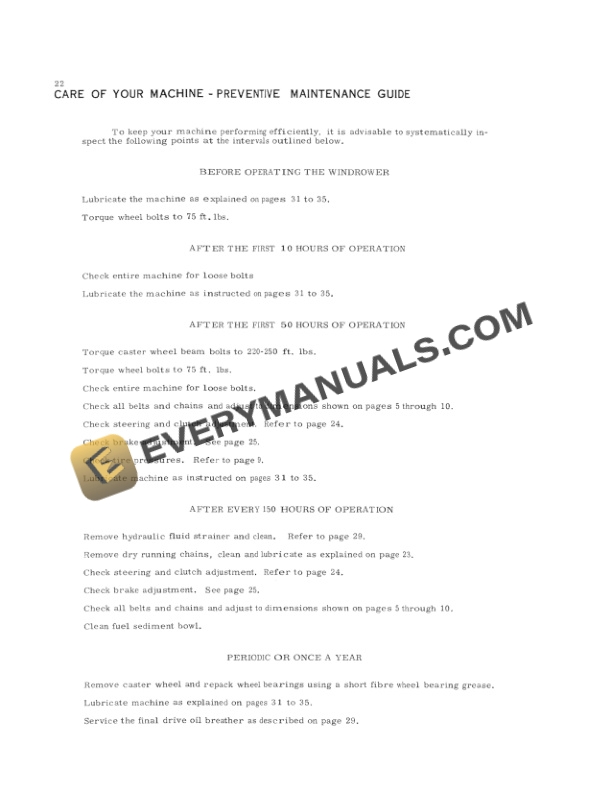 Case 210 IH Operator Manual 1090176R2-4