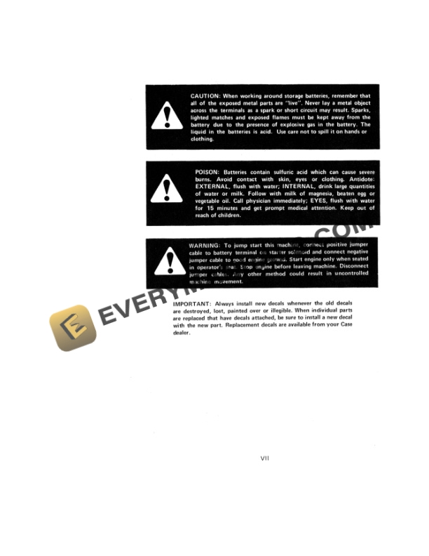 Case 210 Tractor Operator Manual 9-3463.-2