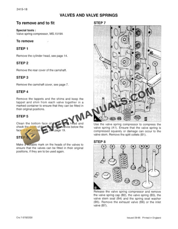 Case 21B, 121B, 221B Loader Service Manual 7-57881GB-2