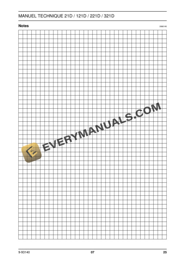 Case 21D, 121D, 221D, 321D Tractor Technical Manual 9-93140 FR-5