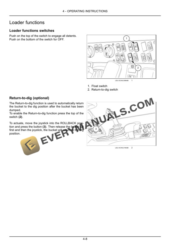 Case 21F, 121F, 221F, 321F Compact Wheel Loader Operator Manual 47961305-3