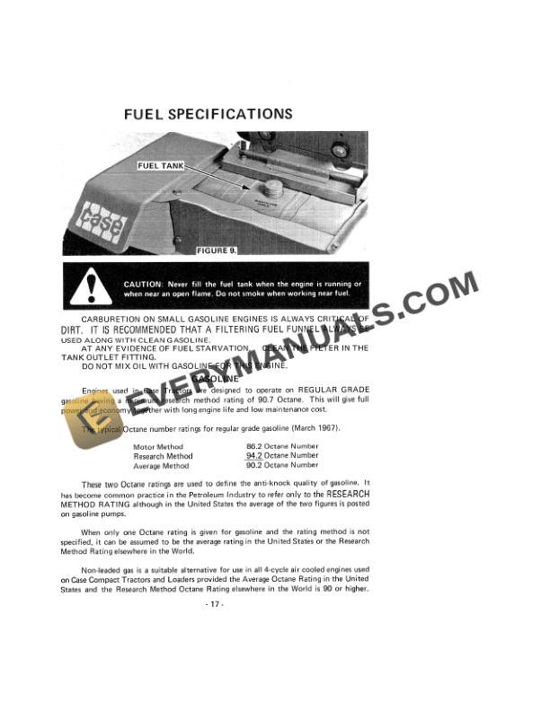 Case 220, 222, 224, 444 Tractor Operator Manual 9-3452-3