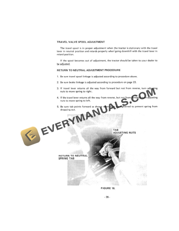 Case 220, 222, 224, 444 Tractor Operator Manual 9-3452-4