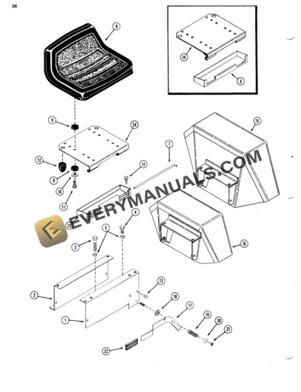 Case 220-S, 222-S, 224-S, 444-S Compact Tractor Parts Catalog B1375 P1-5