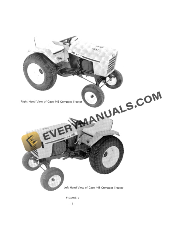Case 226, 446, 448 Compact Tractor Operator Manual 9-9800.-2