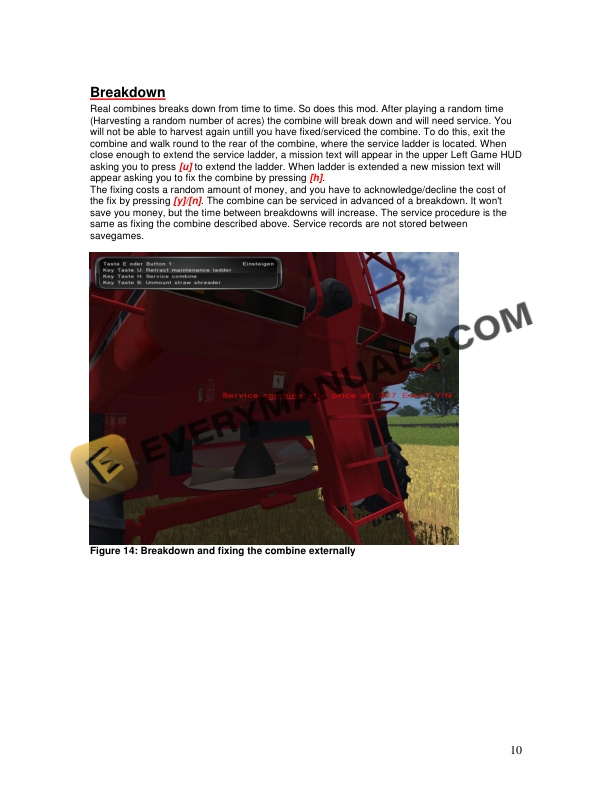 Case 2388 Axial Flow Combine v.1.1 For Farming Simulator 2011 User Manual-4