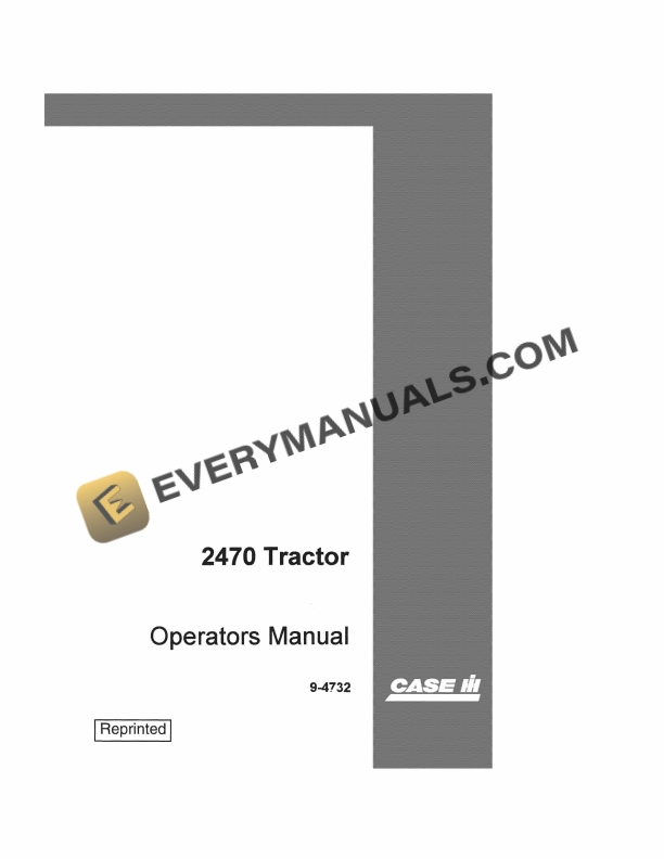 Case 2470 Tractor Operator Manual 9-4732. PDF 1 case 2470 tractor operator manual 9 4732 1