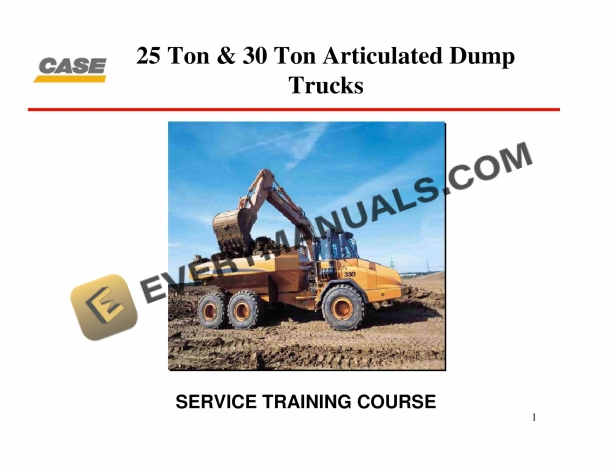 case 25 ton 30 ton articulated dump truck service training 1