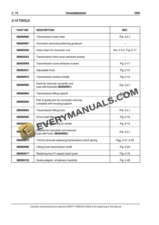 Case 2550 Crawler Dozer Service Manual 84414739B-3