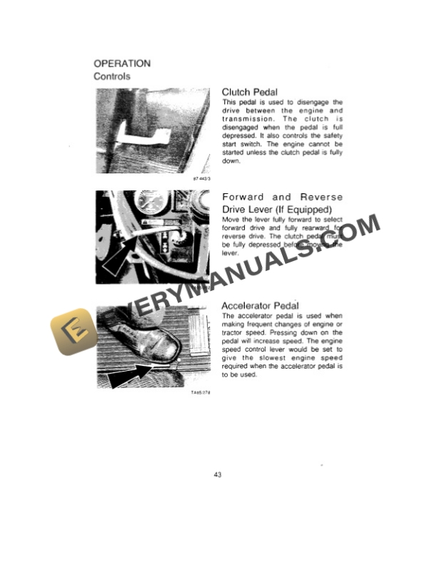 Case 258 2WD Tractor With Adjustable Front Axle Operator Manual 9-11471-3