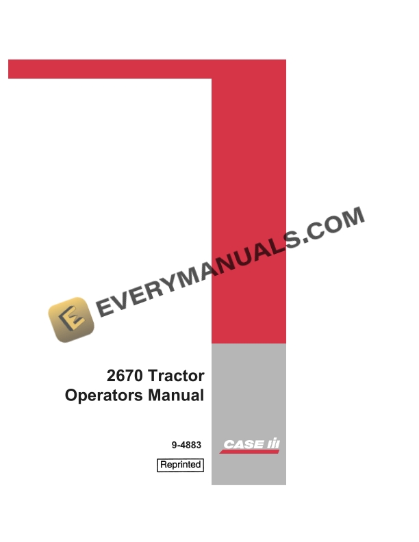 Case 2670 Tractor Operator Manual 9-4883. PDF 1 case 2670 tractor operator manual 9 4883 1