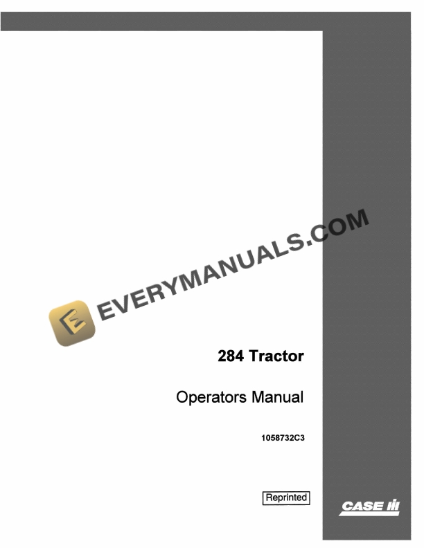 Case 284 Tractor Operator Manual 1058732C3 PDF 3 Case 284 Tractor Operator Manual 1058732C3 PDF