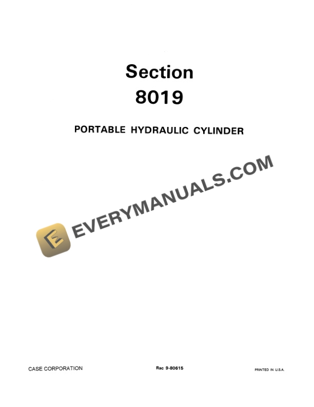 Case 2870 Tractor Service Manual 9-80936-5