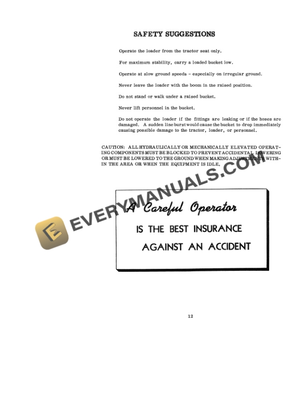 Case 295 Loader Operator Manual 9-1143.-3