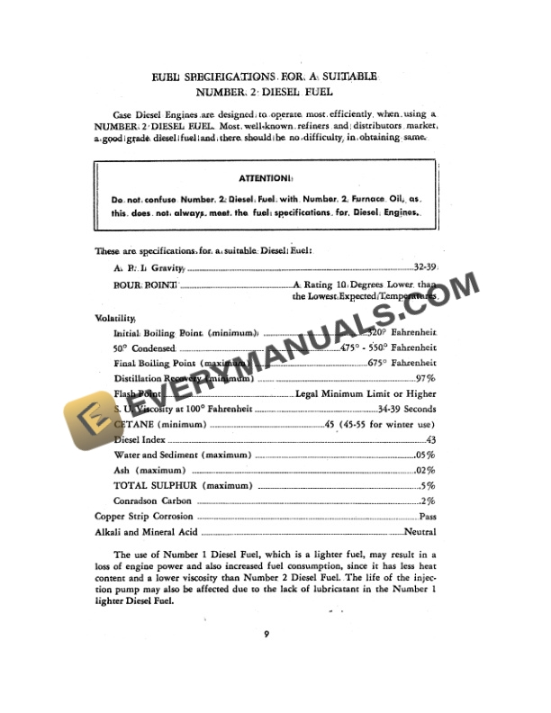 Case 300, 301 Diesel Tractor Operator Instruction Manual RI-316-2