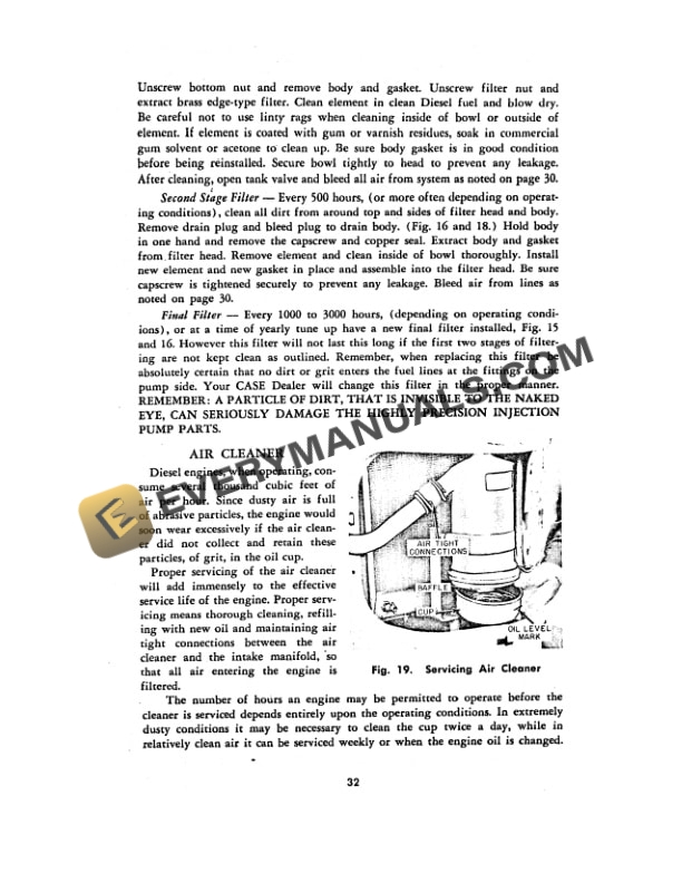 Case 300, 301 Diesel Tractor Operator Instruction Manual RI-316-4