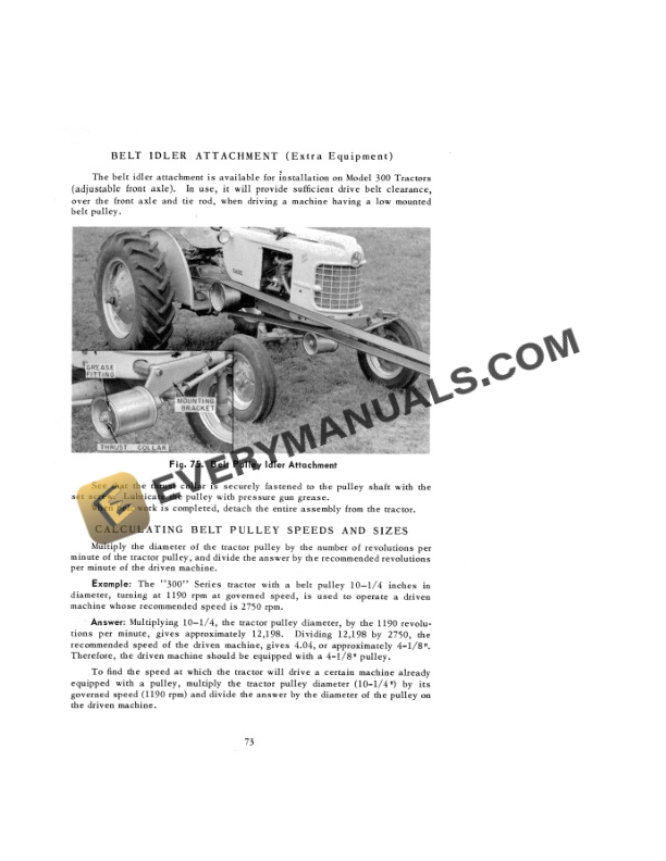 Case 300 Series Tractor Operator Manual RI-306-4