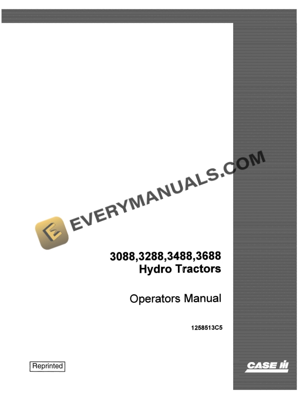 case 3088 3288 3488 3688 hydro tractor operator manual 1258513c5 1
