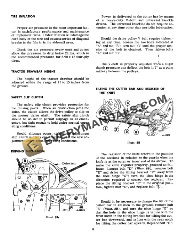 Case 32 Tractor Mower Operator Manual 1010791R2-3