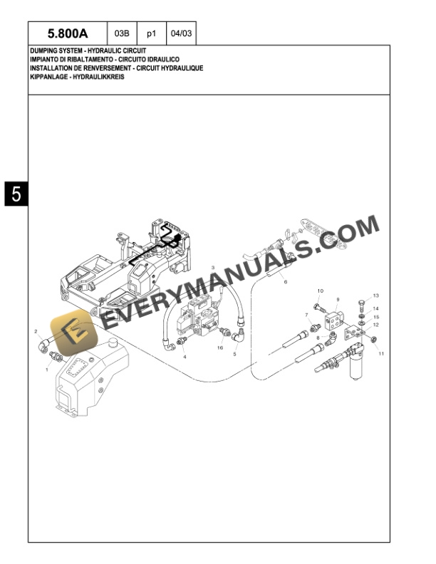 Case 325 Articulated Truck Parts Catalog 7-7572-5