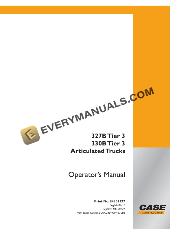 case 327b 330b tier 3 articulated truck operator manual 84301127 1