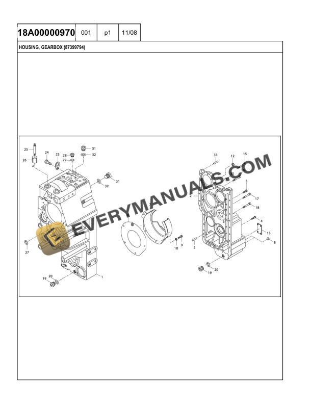 Case 330B Tier 3 Articulated Dump Truck Parts Catalog 84282128-2