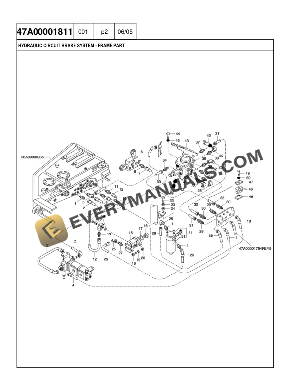 Case 340 Articulated Truck Parts Catalog 7-9601.-4