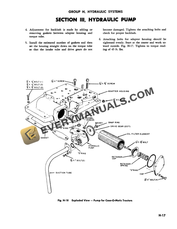 Case 350, 500B, 600B Series Tractor Service Manual 9-92281-5