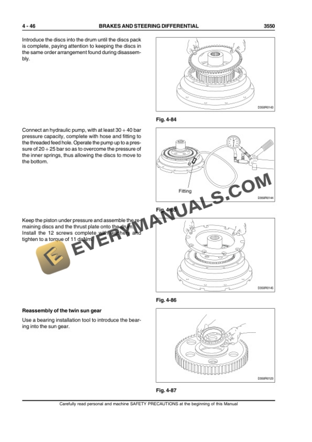 Case 3550 Crawler Dozer Service Manual 84414747B-4