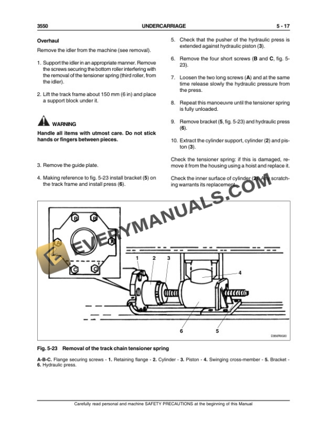 Case 3550 Crawler Dozer Service Manual 84414747B-5