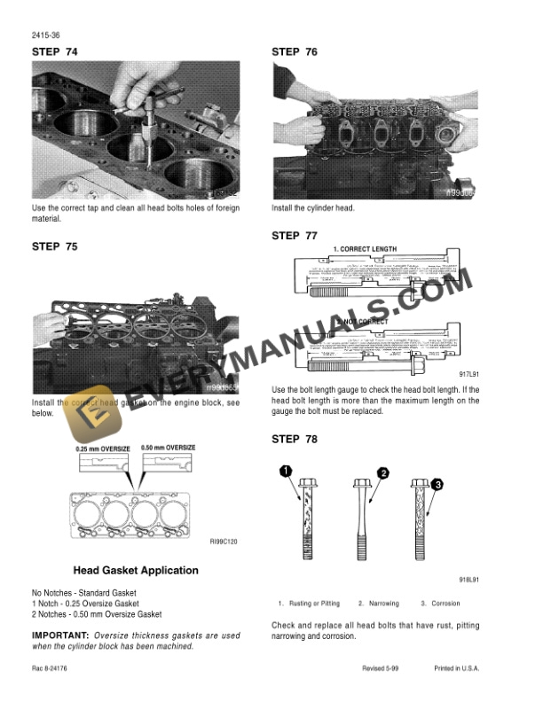Case 4-390, 4T390, 4TA-390 Engine Service Manual 7-91612-2