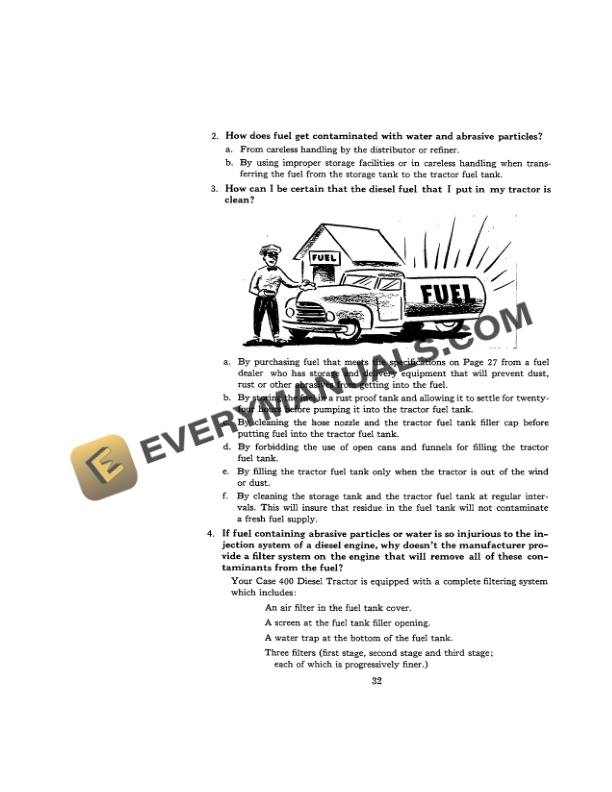 Case 400 Diesel Tractor Operator Manual 5688-2