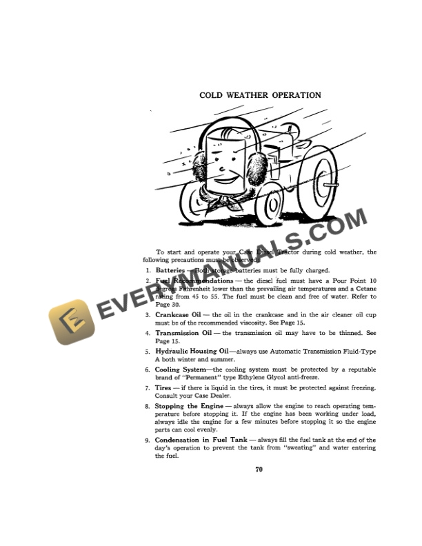 Case 400 Diesel Tractor Operator Manual 5688-3