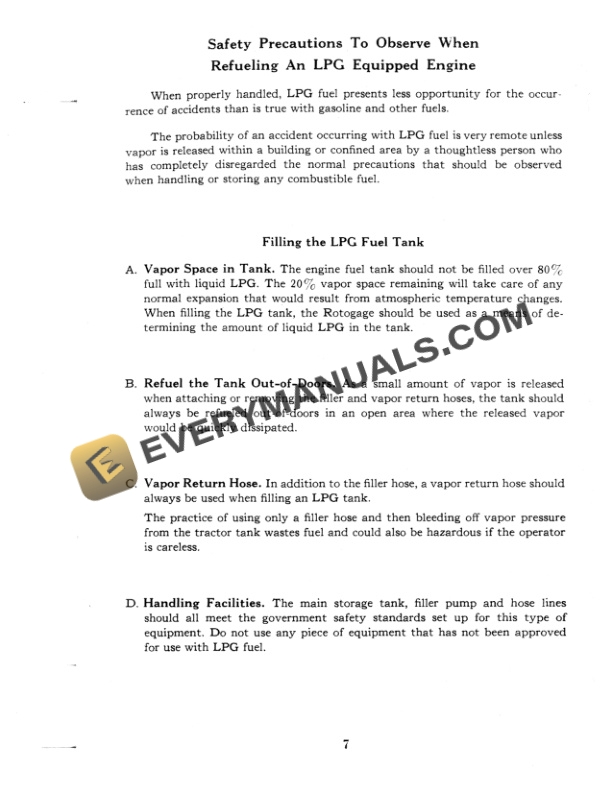 Case 400 Series Gasoline Tractor Operator Manual 6202-4