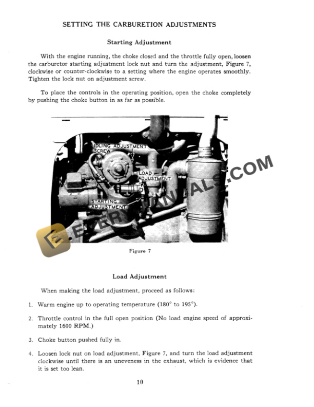 Case 400 Series Gasoline Tractor Operator Manual 6202-5