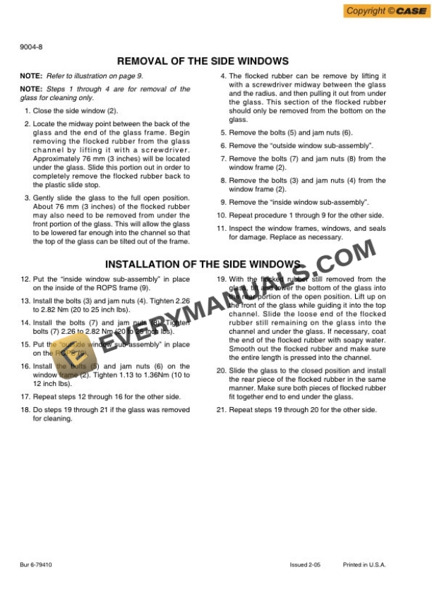 Case 430, 440 Skid Steer and 440CT Compact Track Loader Repair Manual 87634767-5