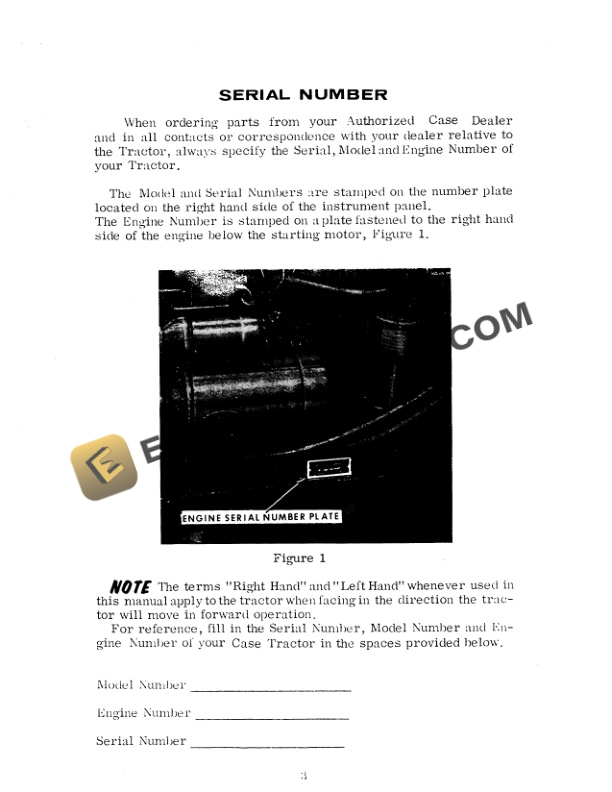 Case 430, 530, 630 Series Diesel Wheel Tractor Operator Manual 9-74891-2