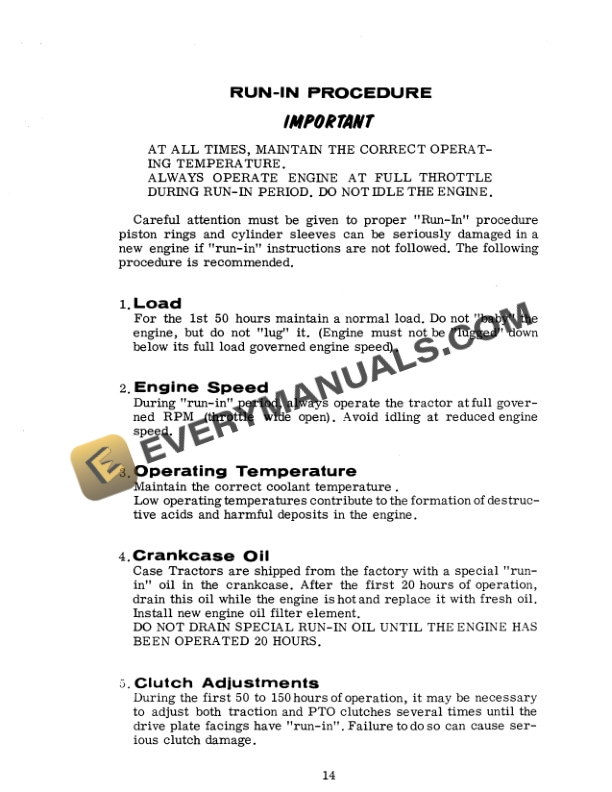 Case 430, 530, 630 Series Diesel Wheel Tractor Operator Manual 9-74891-4