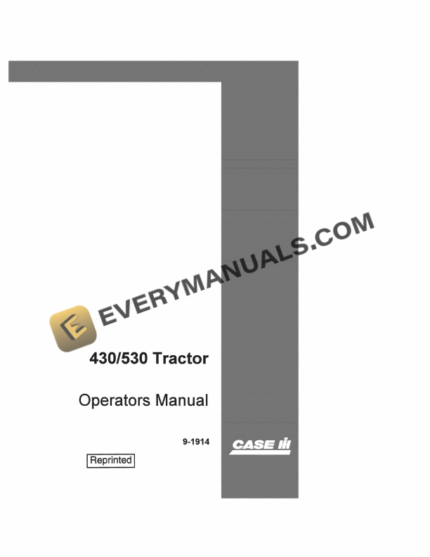 Case 430, 530 Tractor Operator Manual 9-1914. PDF 1 case 430 530 tractor operator manual 9 1914 1