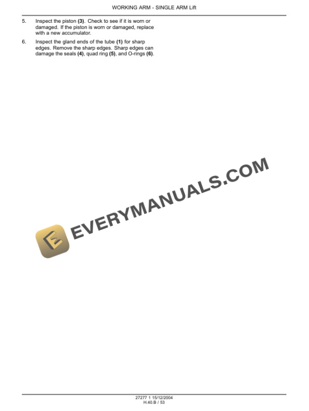 Case 435, 445 Tractor Repair Manual 6-75490-5