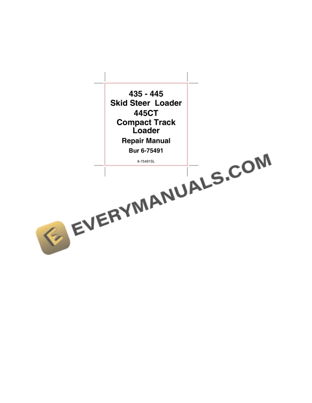 Case 435, 445CT, 445 Tractor Repair Manual 6-75491 PDF