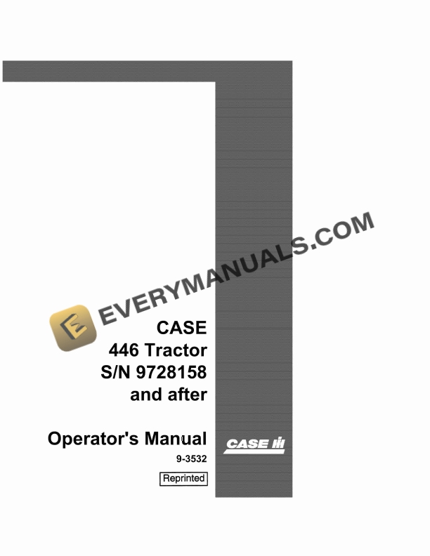 Case 446 Tractor Operator Manual 9-3532. PDF 3 Case 446 Tractor Operator Manual 9-3532. PDF