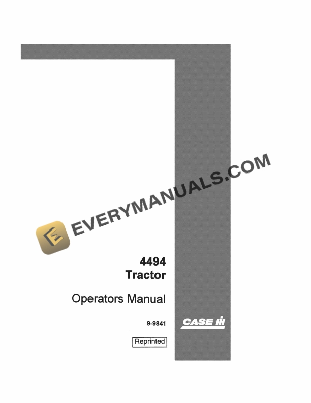 Case 4494 Tractor Operator Manual 9-9841. PDF 3 Case 4494 Tractor Operator Manual 9-9841. PDF